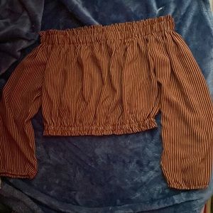 Orange crop top